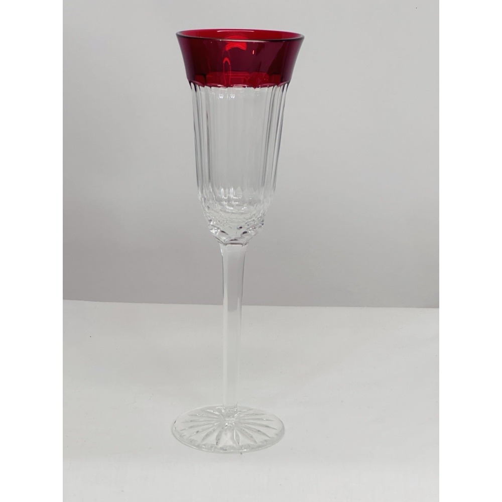 Waterford Crystal Simply Red champagne, flute Cased Ruby Crimson - Picture 2 of 11